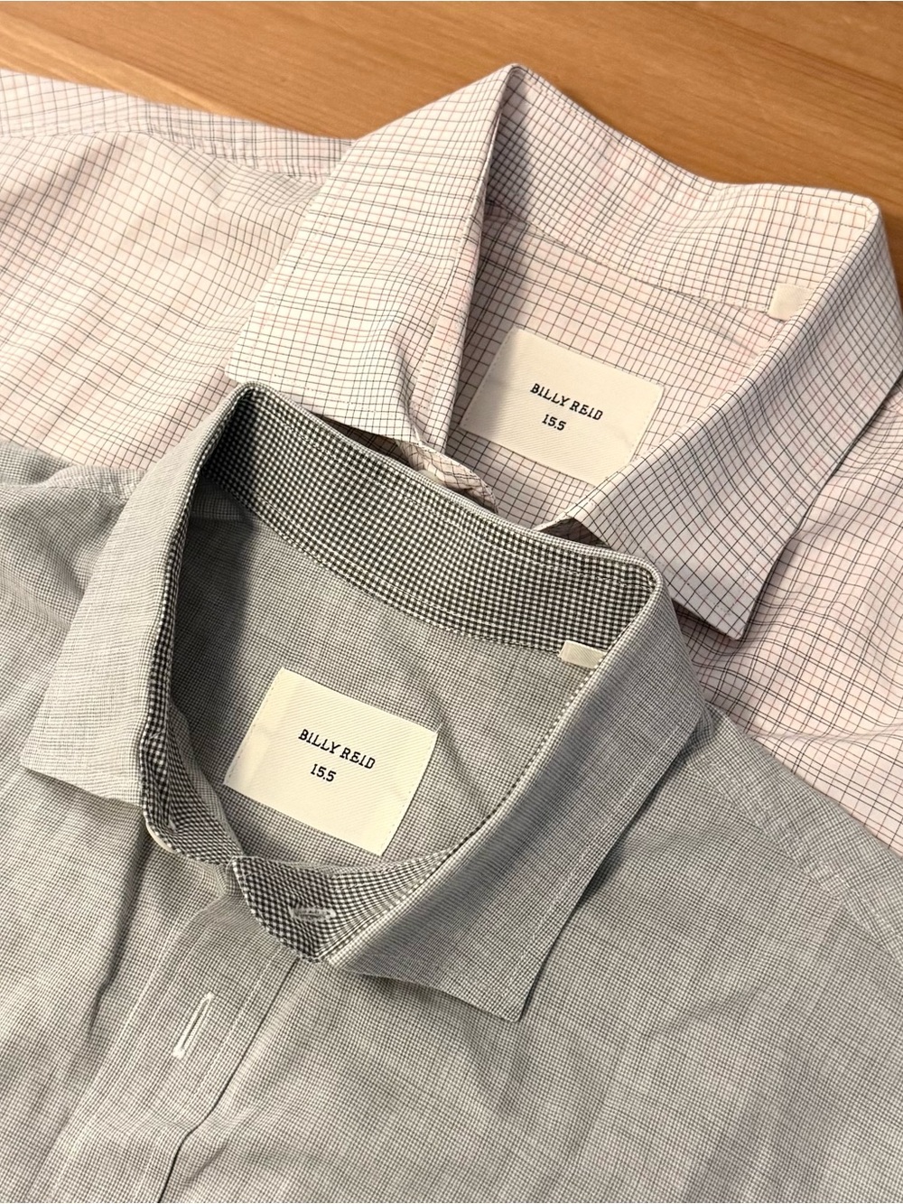 Lot of 2 Billy Reid Made in Italy 100% Cotton Button Up Dress Shirts – 15.5
